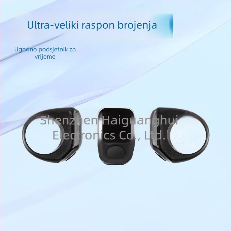 Pametni prsten s Bluetooth brojačem, AMOLED zaslon, USB punjenje, ABS narukvica