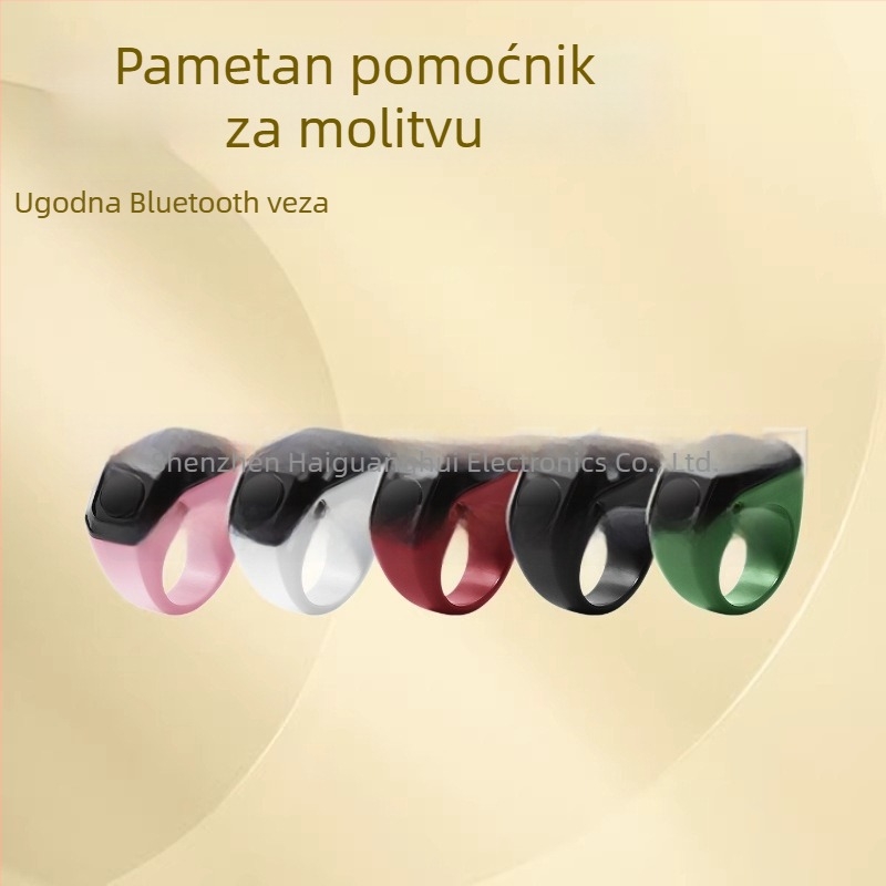 Pametni prsten s Bluetooth brojačem, AMOLED zaslon, USB punjenje, ABS narukvica