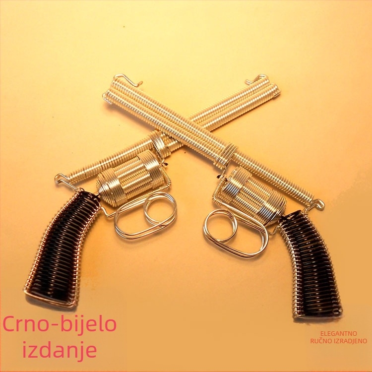 Glazbena kutija, stil revolvera, ručno izrađena, tkanina aluminijske žice, plast/smola