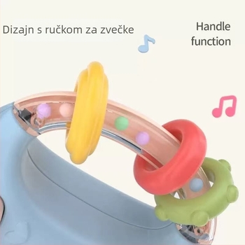 Električna bebi igračka sa svjetlima i glazbom, uspavljujuća bočica zvončić, bilingvalna rana edukacija za djecu 0–3 godine