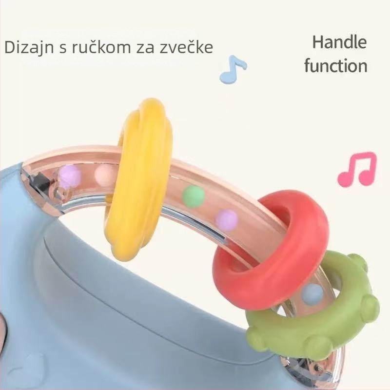 Električna bebi igračka sa svjetlima i glazbom, uspavljujuća bočica zvončić, bilingvalna rana edukacija za djecu 0–3 godine
