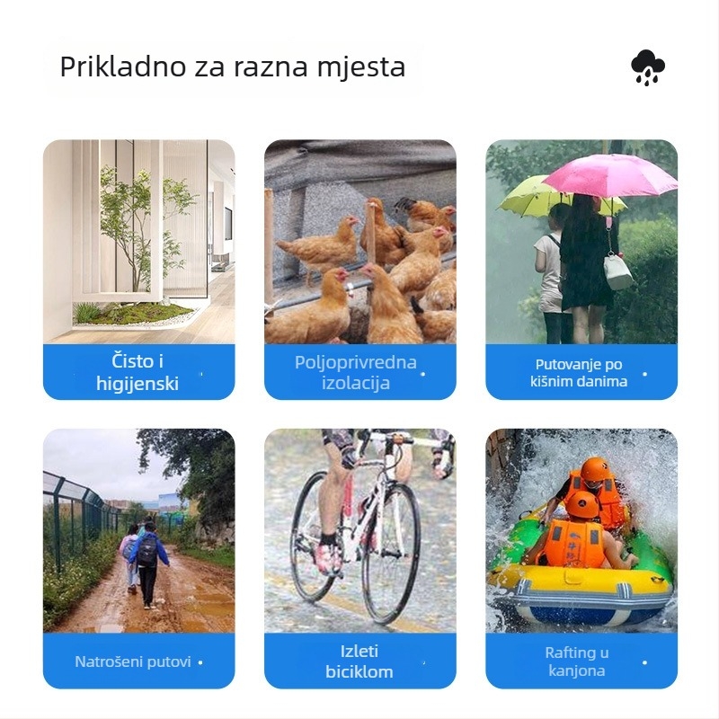 Jednokratne vodootporne navlake za obuću, protuklizne, od čvrstog plastike, otporne na habanje