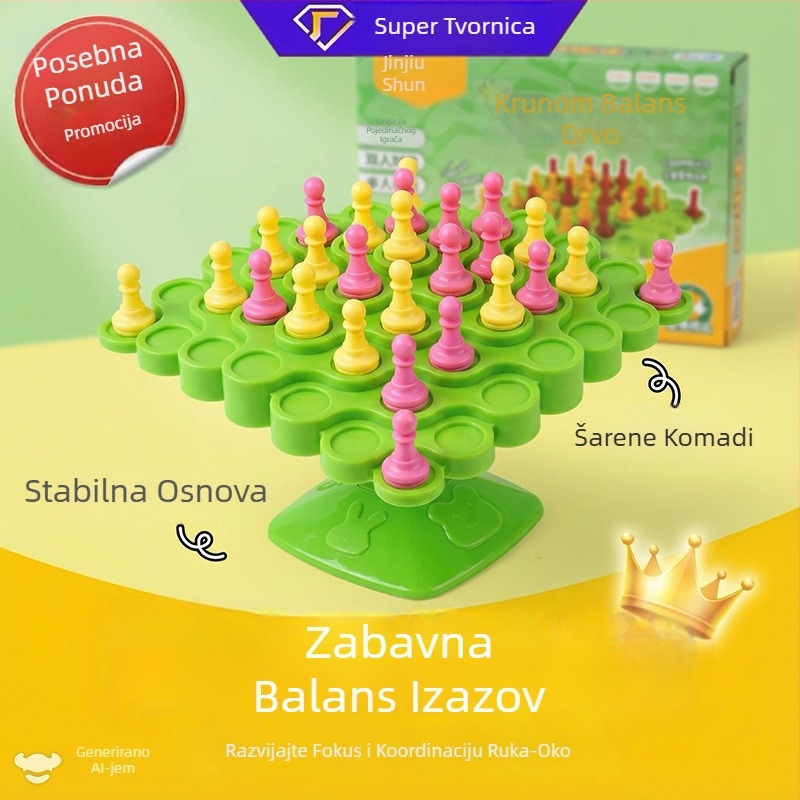 Balance Tree Edukativna društvena igra za djecu — interaktivni multiplayer trening koncentracije, plastika, brend Yishun, za dobne skupine 4–6, 7–14, 15–35