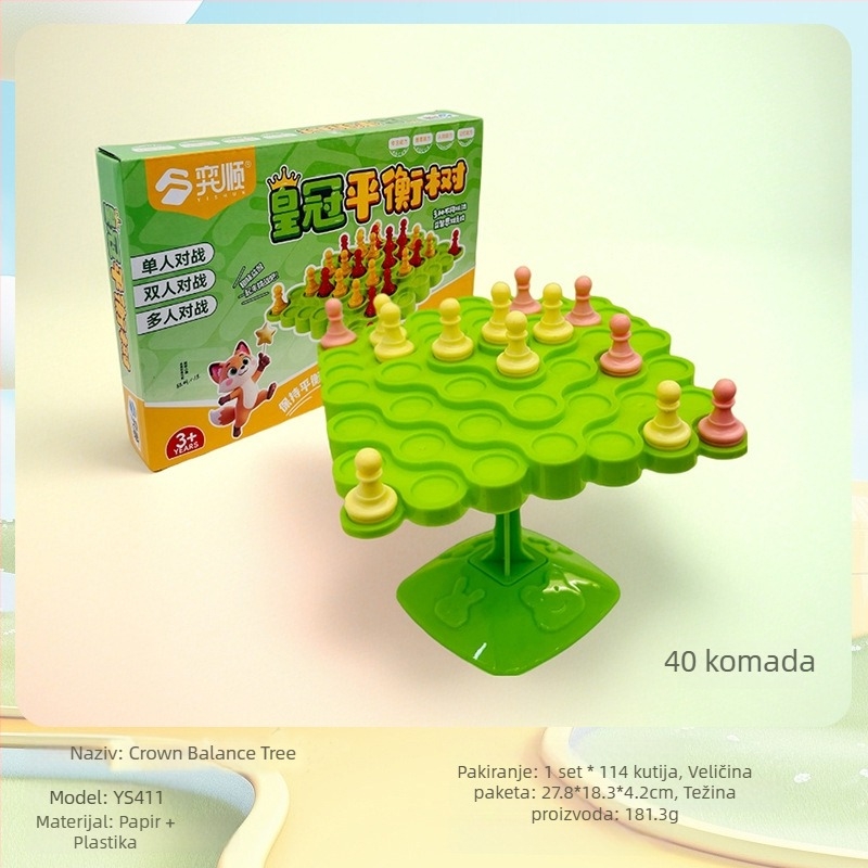 Balance Tree Edukativna društvena igra za djecu — interaktivni multiplayer trening koncentracije, plastika, brend Yishun, za dobne skupine 4–6, 7–14, 15–35