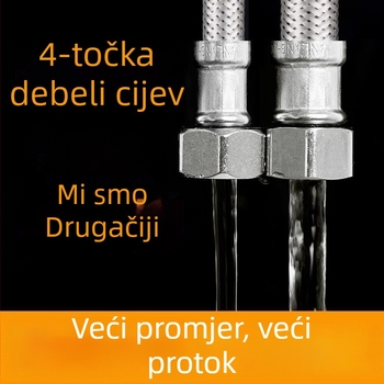 Smart Bath pleteni vodovodni priključak od nehrđajućeg čelika 304 za dovod vode do WC grijača, moderni minimalistički stil
