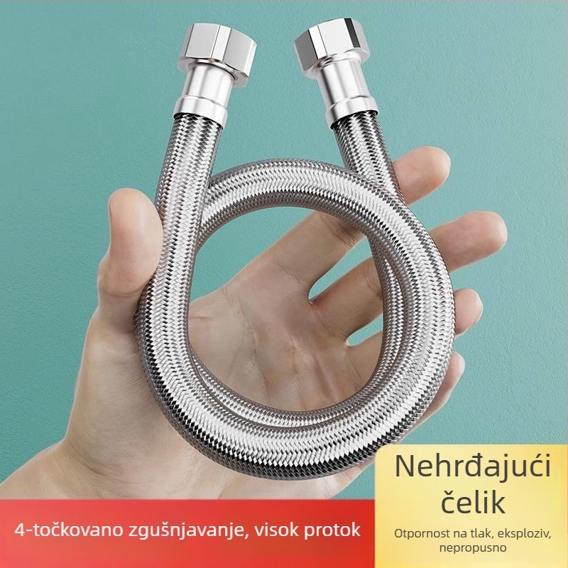Smart Bath pleteni vodovodni priključak od nehrđajućeg čelika 304 za dovod vode do WC grijača, moderni minimalistički stil