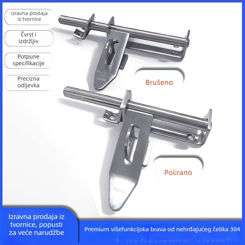 Gujiu Jian Premium Mortise Lock – Vrata Buckle-Type brava, Nehrđajući čelik, Model: Premium Mortise Lock, Završna obrada: Mehaničko poliranje