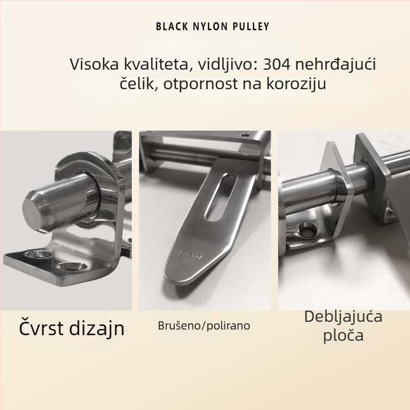 Gujiu Jian Premium Mortise Lock – Vrata Buckle-Type brava, Nehrđajući čelik, Model: Premium Mortise Lock, Završna obrada: Mehaničko poliranje