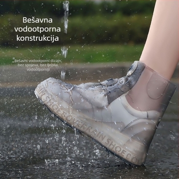Liyu vodootporne zaštitne navlake za kišne cipele s debelim otpornošću na trošenje potplata, za učenike i odrasle, na otvorenom, protuklizno, sigurno prianjanje, kišne cipele i čizme