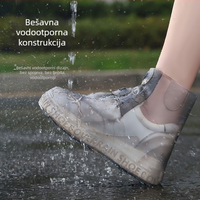 Liyu vodootporne zaštitne navlake za kišne cipele s debelim otpornošću na trošenje potplata, za učenike i odrasle, na otvorenom, protuklizno, sigurno prianjanje, kišne cipele i čizme
