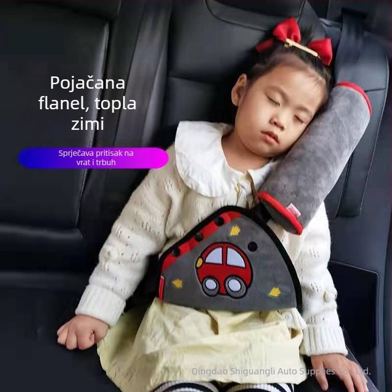 Dječji jastuk za sigurnosni pojas, Cartoon dizajn, 100% pamuk, Start Protection, težina 0,2 kg, podrijetlo Qingdao, tiskani logo OK