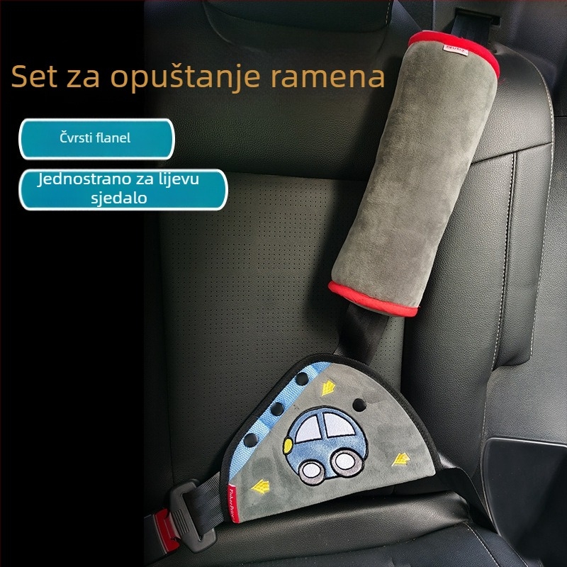 Dječji jastuk za sigurnosni pojas, Cartoon dizajn, 100% pamuk, Start Protection, težina 0,2 kg, podrijetlo Qingdao, tiskani logo OK