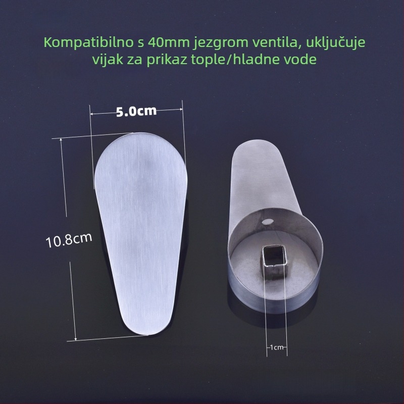 Drška slavine za miješanje tople i hladne vode, nehrđajući čelik, univerzalni jezgreni ventil, ručica prekidača