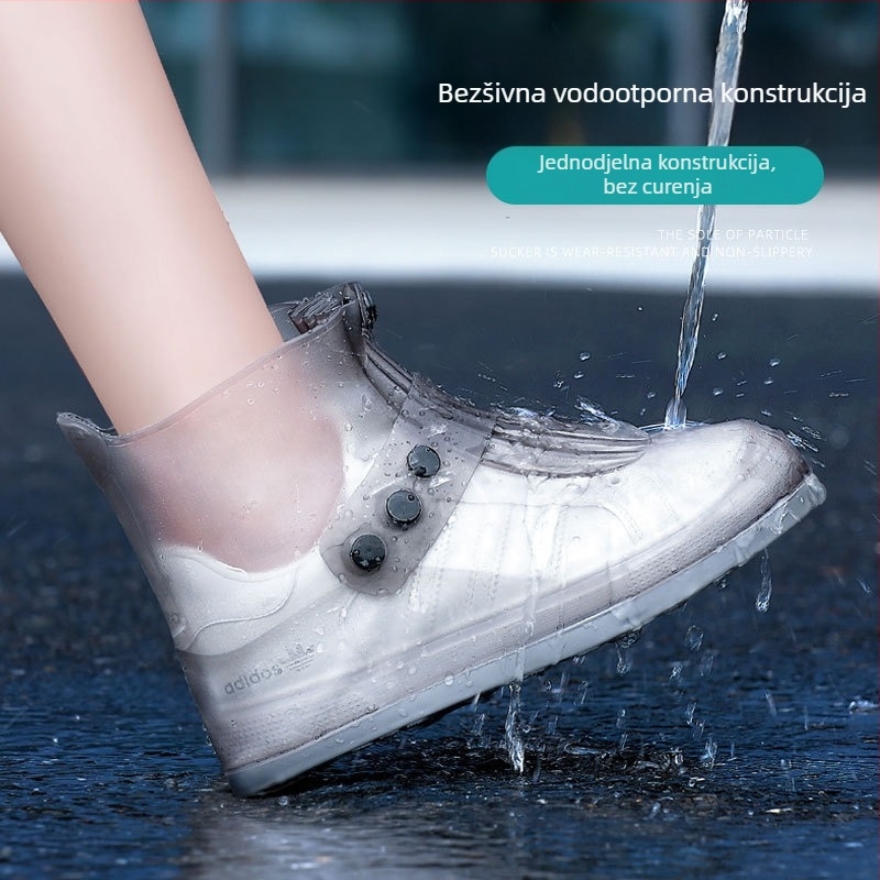 Silikonske navlake za cipele za kišu — vodootporne, protuklizne, otporne na habanje, otporne na prljavštinu; srednja duljina; za odrasle žene; Rain Age, Zhejiang, Kina