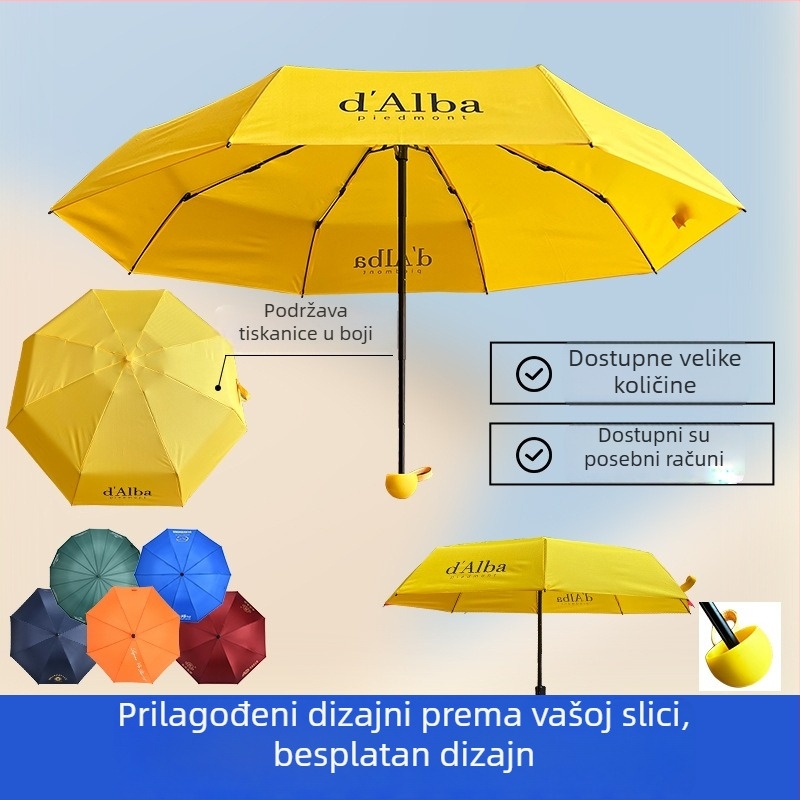 Izuzetno lagan kapsularni kišobran s 8 rebara od vlaknastog materijala, ručno otvaranje, poluautomatsko zatvaranje, moguć ispis logotipa, prilagodljiv kao reklamni dar
