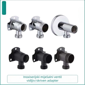 Četverokutna zidna baza za slavinu, skrivena i površinska montaža, bakar/nerđajući čelik, moderni minimalistički stil