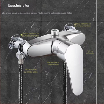 Četverokutna zidna baza za slavinu, skrivena i površinska montaža, bakar/nerđajući čelik, moderni minimalistički stil