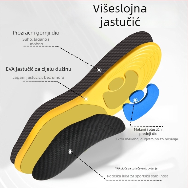 Enjoy it XD-827 EVA sportske uloške – upijanje znoja, prozračne, visokoelastične amortizacije udara, cijela uloška, unisex