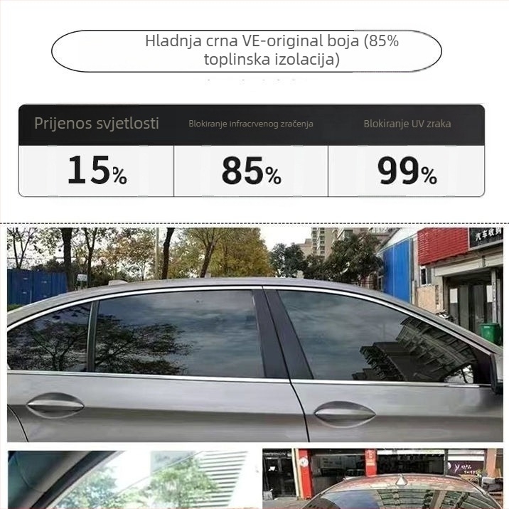 Nano keramični auto film za cijeli automobil, propusnost svjetla 70–80%, UV zaštita iznad 90%