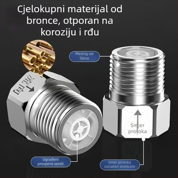 Provjerni ventil - nehrđajući čelik, bakar, mesing; Toilet Check Valve 1500; moderni minimalistički stil