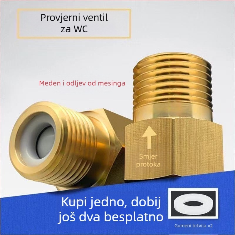 Provjerni ventil - nehrđajući čelik, bakar, mesing; Toilet Check Valve 1500; moderni minimalistički stil