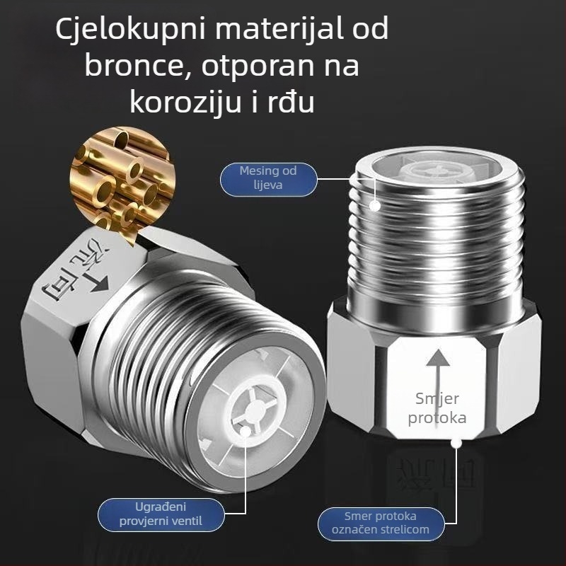 Provjerni ventil - nehrđajući čelik, bakar, mesing; Toilet Check Valve 1500; moderni minimalistički stil