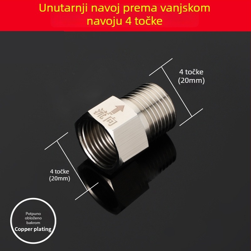 Provjerni ventil - nehrđajući čelik, bakar, mesing; Toilet Check Valve 1500; moderni minimalistički stil
