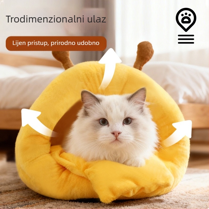 Mačje spavaće gnijezdo s zatvorenim wrap stilom, debelo i toplo; materijal Crystal super soft; podrijetlo Shandong; namijenjeno mačkama; kategorija: gnijezda i kućni ljubimci; ovlaštena privatna marka