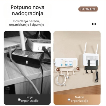 Zidni ABS nosač za router i set-top kutiju, s vakuumskim čašicama, 1 razina, model BN 59-01385A