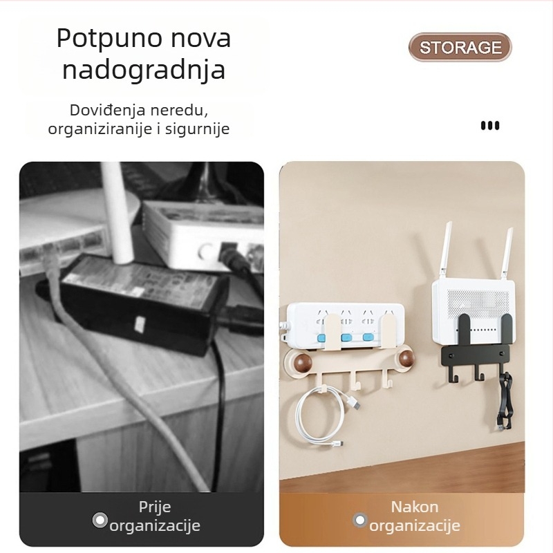 Zidni ABS nosač za router i set-top kutiju, s vakuumskim čašicama, 1 razina, model BN 59-01385A