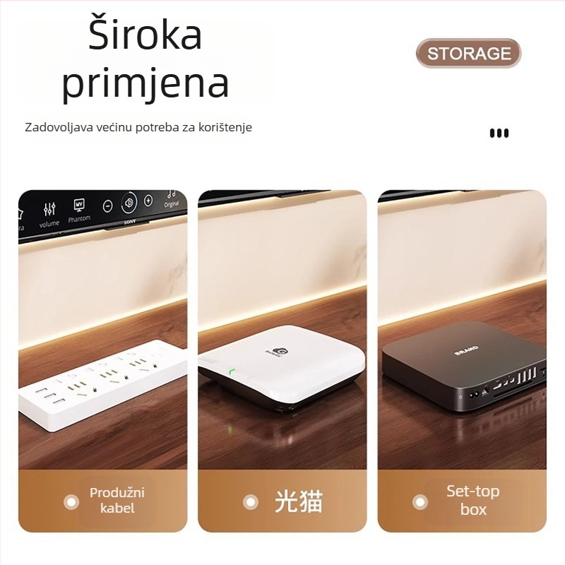 Zidni ABS nosač za router i set-top kutiju, s vakuumskim čašicama, 1 razina, model BN 59-01385A