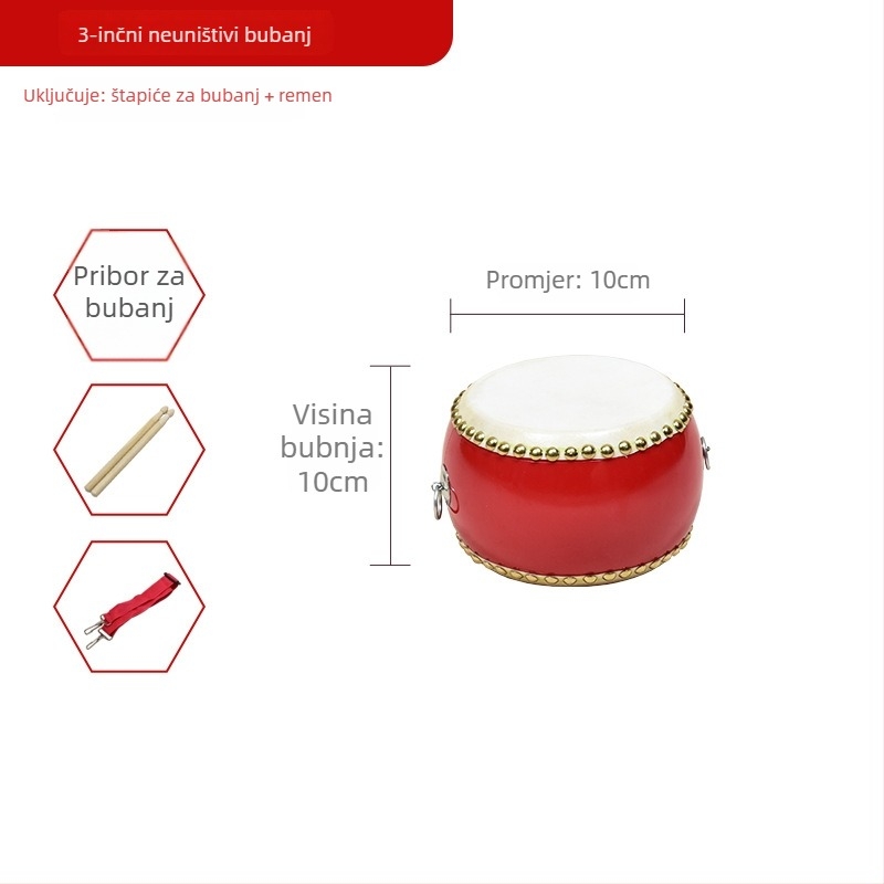 Tanggu bubanj od teleće kože za djecu – edukativni udarni instrument