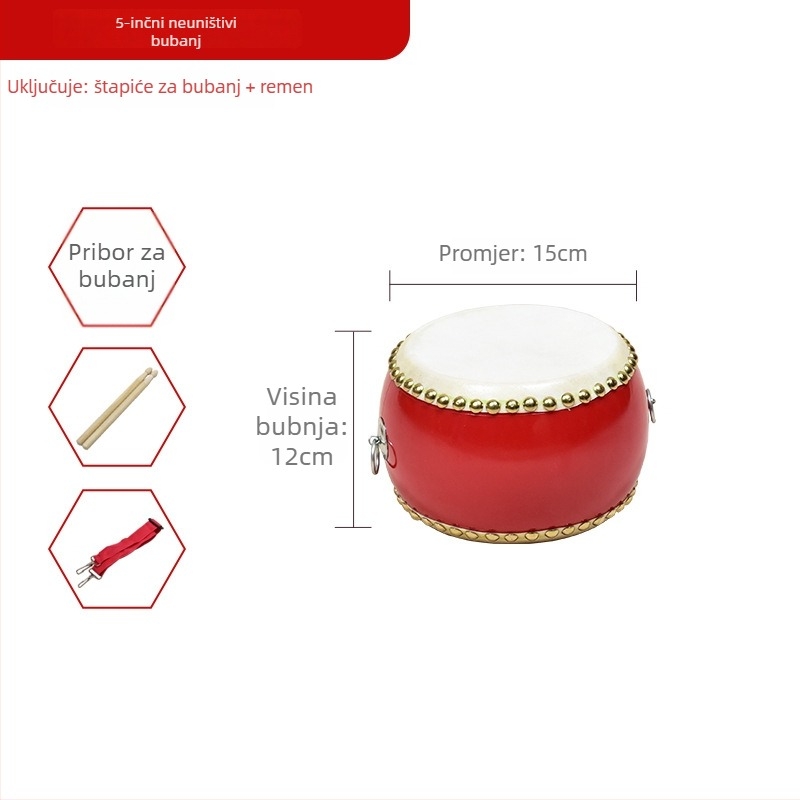 Tanggu bubanj od teleće kože za djecu – edukativni udarni instrument