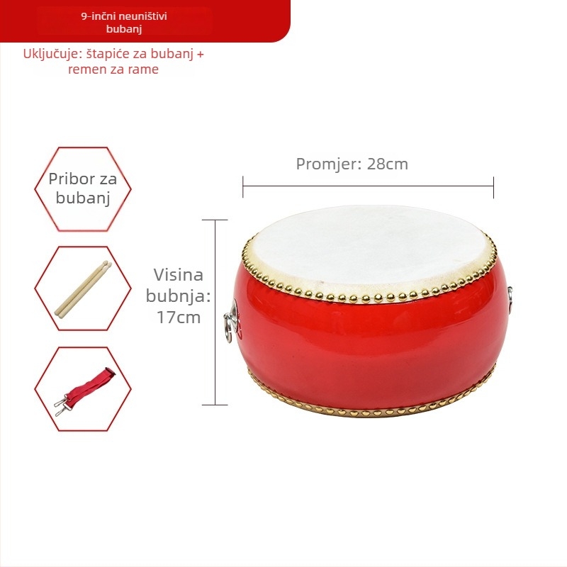 Tanggu bubanj od teleće kože za djecu – edukativni udarni instrument