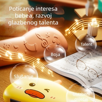 Dječja melodika s crtanim jednorogom – plastična igračka u šarenoj kutiji, marka Le zai, razvija sluh i koordinaciju ruka-oko, za djecu 4–6 godina