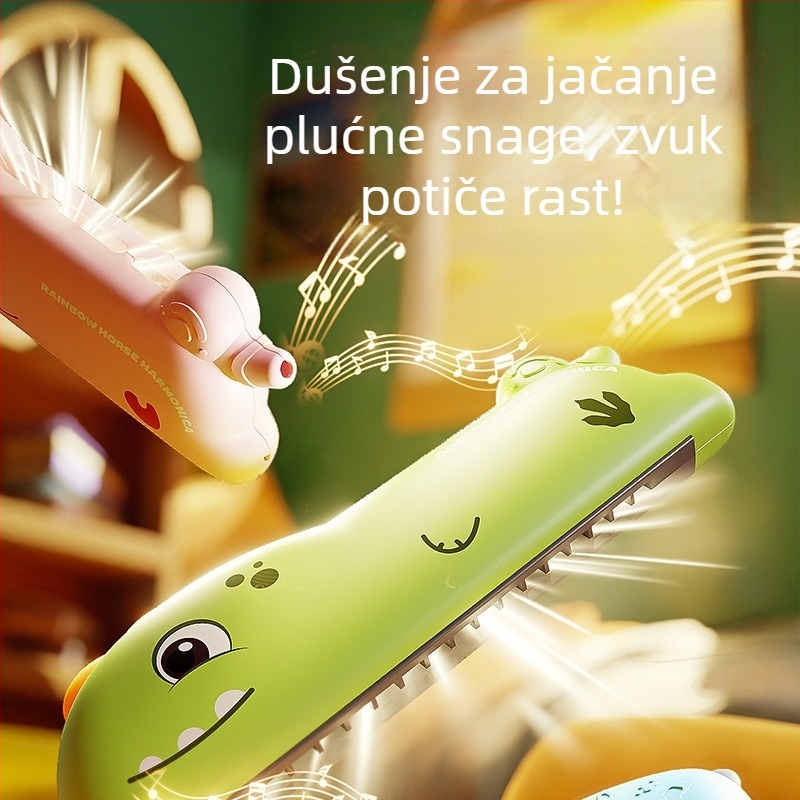 Dječja melodika s crtanim jednorogom – plastična igračka u šarenoj kutiji, marka Le zai, razvija sluh i koordinaciju ruka-oko, za djecu 4–6 godina