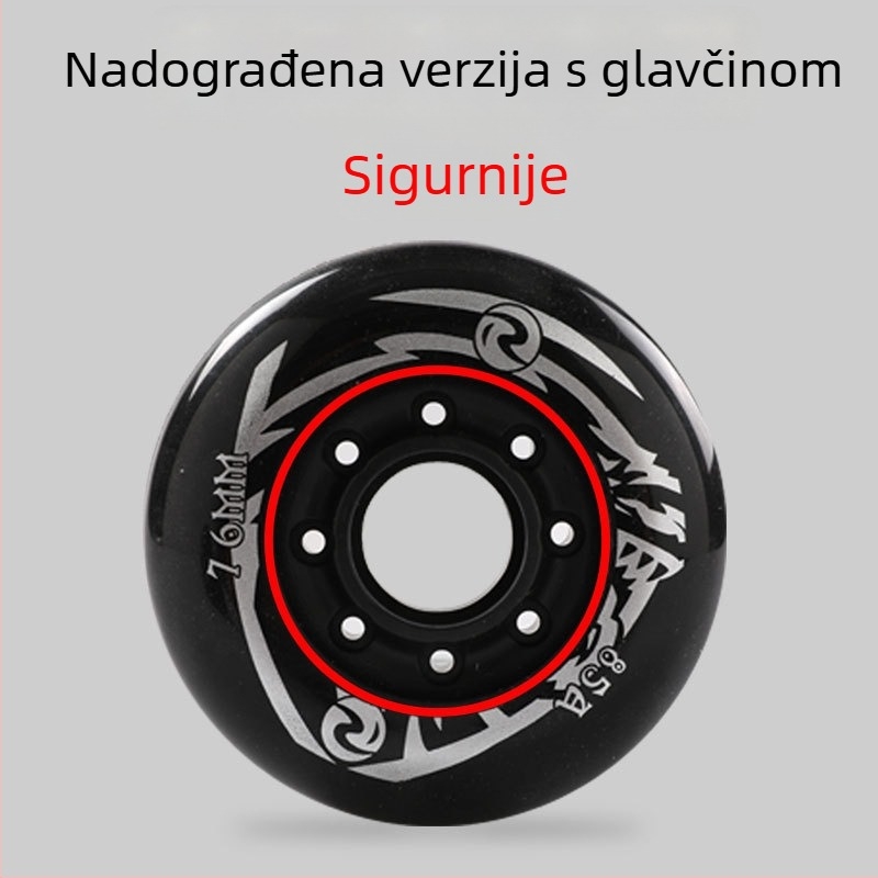 ROSELLE kotači za inline skates, PU visoke elastičnosti i otpornosti na habanje, s kočnicom, za ulicu