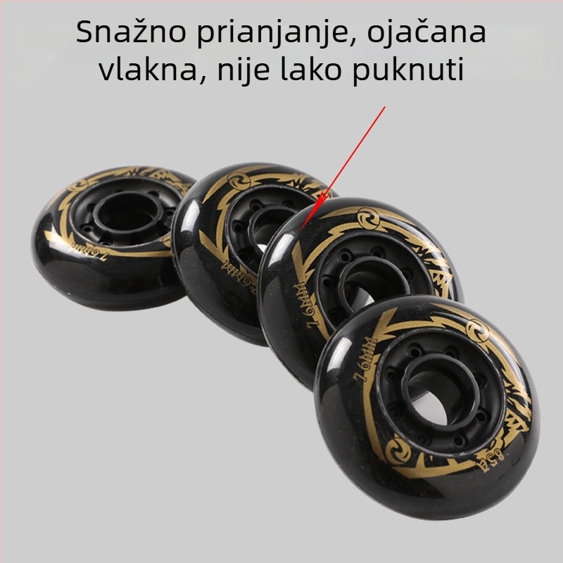 ROSELLE kotači za inline skates, PU visoke elastičnosti i otpornosti na habanje, s kočnicom, za ulicu