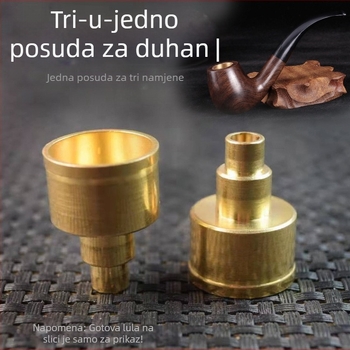 Mosazna glava fajke – troje namjena, višekratni dodatak za pušenje (Šifra: Three-Purpose Smoking Pot Head)