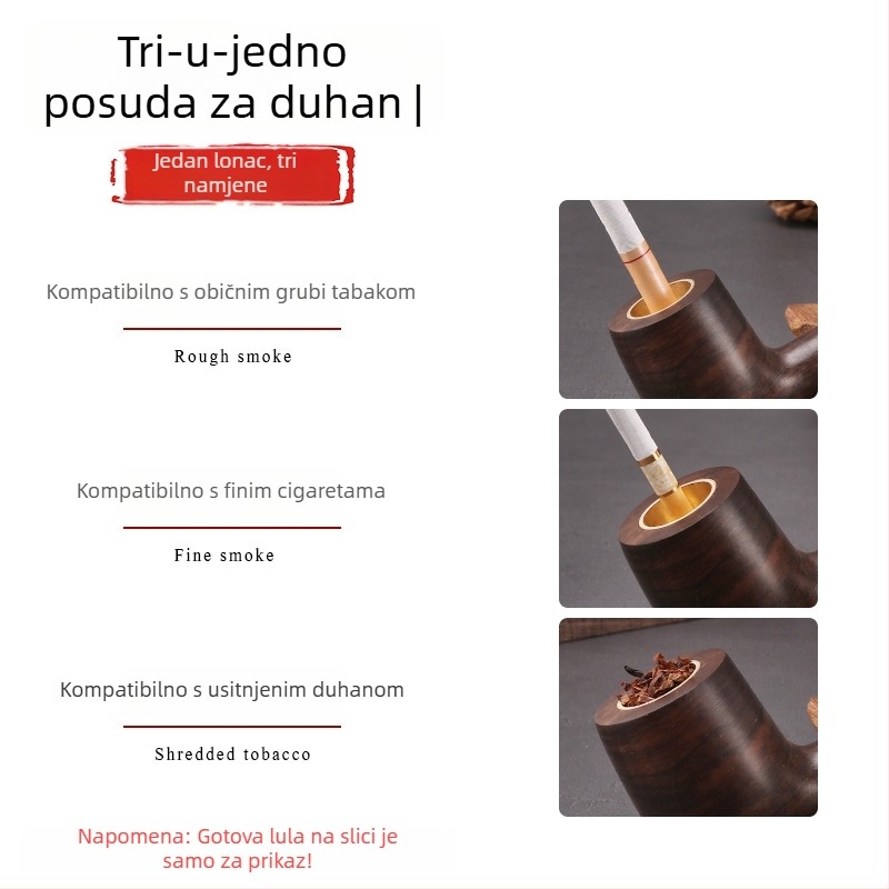 Mosazna glava fajke – troje namjena, višekratni dodatak za pušenje (Šifra: Three-Purpose Smoking Pot Head)