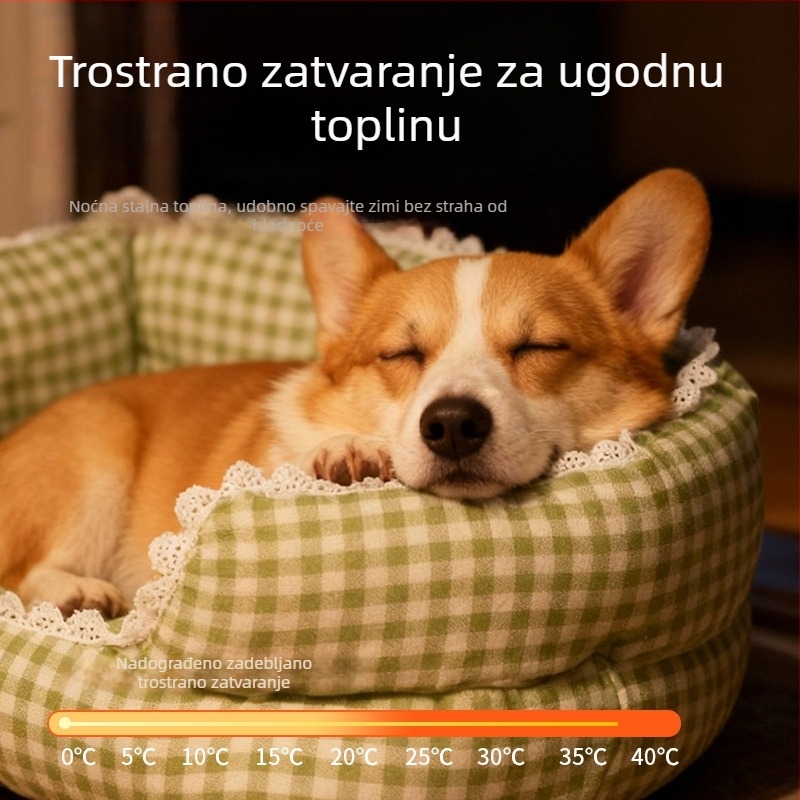 Čipkano kauč-stil leglo za kućne ljubimce, sve sezone, s hladnim jastučićem, za male pse i mačke