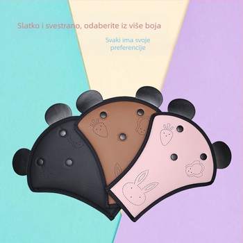 Prilagodljiv držač sigurnosnog pojasa za dječje auto sjedalo s zaštitom vrata i ograničivačem ramena-trbuha - PVC materijal