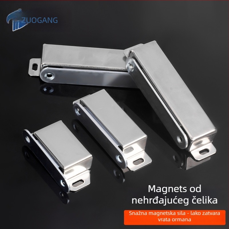 Magnet za vrata ormarića od nehrđajućeg čelika s debelom željeznom pločom, marka Left Steel, model bxgcx, pogodna za vrata ormarića, vrata prostorija i protupožarna vrata