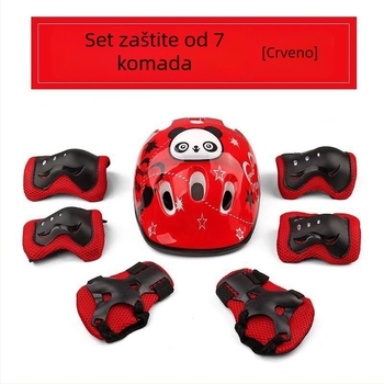Dječji set zaštite za rolanje: kaciga, zaštite za dlanove i koljena; marka OUSHEN; materijal tijela: spužva; kategorija: kombinirana sportska zaštita