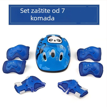 Dječji set zaštite za rolanje: kaciga, zaštite za dlanove i koljena; marka OUSHEN; materijal tijela: spužva; kategorija: kombinirana sportska zaštita