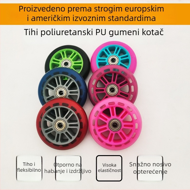 Patike s rolom s PU + mrežastim gornjim dijelom, PU kotači, jednoslojna konstrukcija, opće korištenje