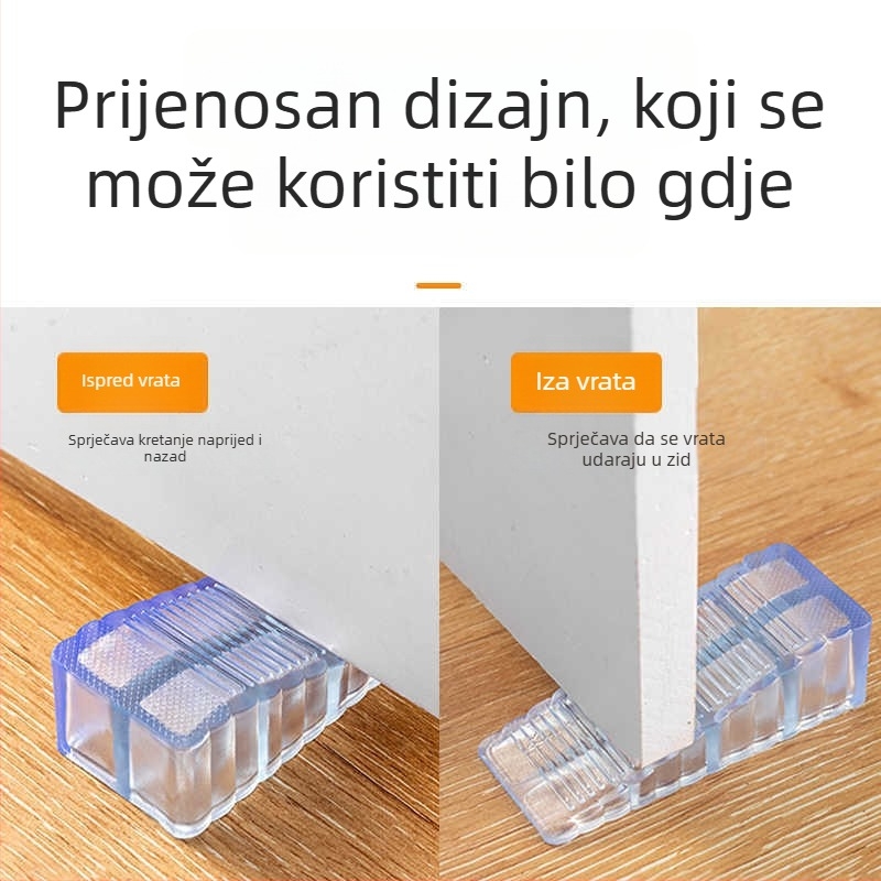 Stopač za vrata - plastični, montiran na pod, protuklizni, moderni minimalistički stil
