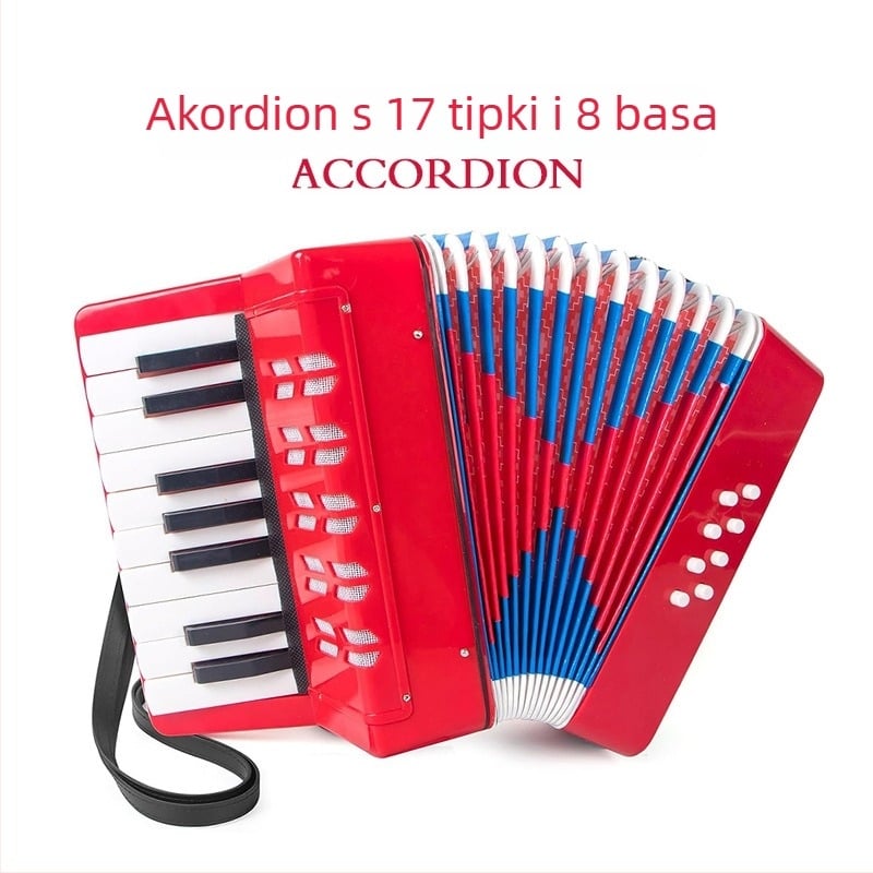 Dječja harmonika s 17 tipkama i naramenicom (Materijal: smola; Brand: feifan; Uzrast: 4–6 godina)
