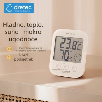 Mongec Eleec Unutarnji zidni termometar i mjerač vlage za dječju sobu – AAA baterija