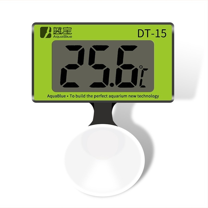Akvarijski termometar s elektroničkim digitalnim zaslonom; visoka preciznost mjerenja temperature vode; ekološki ABS materijal.